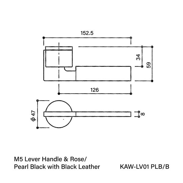 Vinco KAW M5 Lever Handle & Rose / KAW-LV01 - Image 3