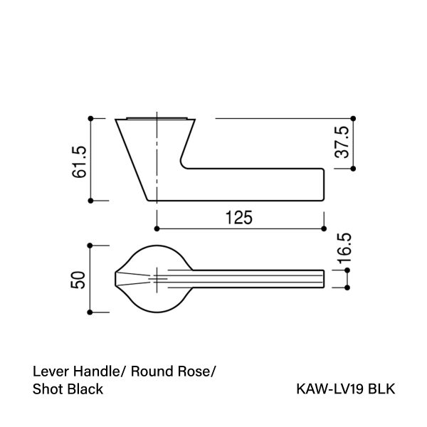 Vinco KAW A5 Lever Handle with Rose & Escutcheon / KAW-LV19 - Image 2