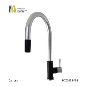 CARRARA BLACK PULL-OUT NOZZLE KITCHEN MIXER