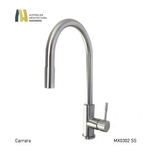 CARRARA SS PULL-OUT NOZZLE KITCHEN MIXER - MX0302 SS
