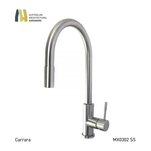 CARRARA SS PULL-OUT NOZZLE KITCHEN MIXER - MX0302 SS