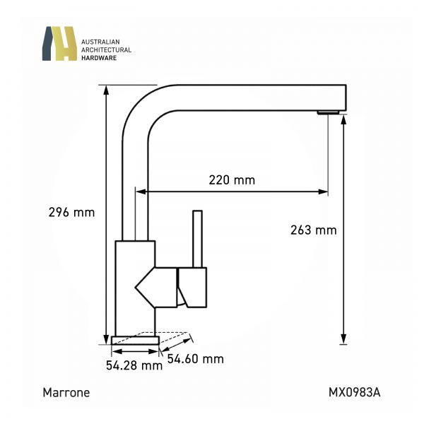 AAH Stainless Steel Lever Sink Mixer - MX0983A - Image 2