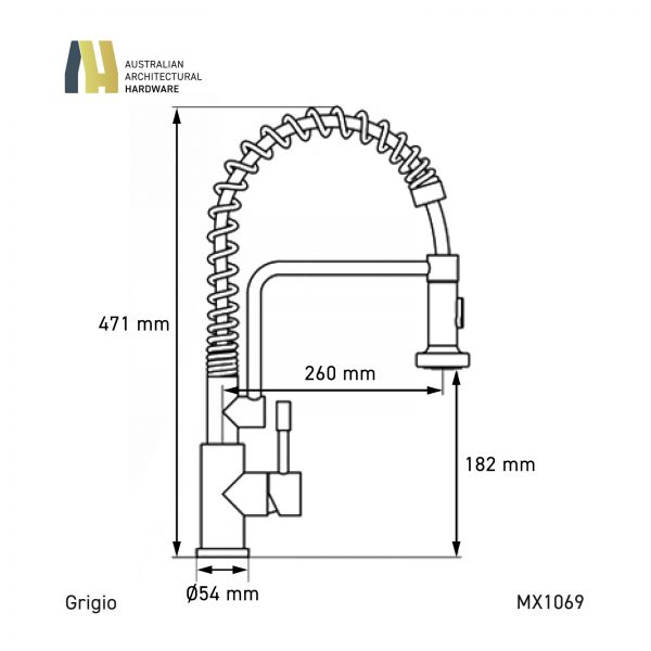 Stainless Steel Lever Sink Mixer - MX1069 (Pull Out DUAL SPRAY) - Image 2