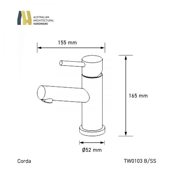 CORDA Stainless Steel Kitchen Mixer TW0103 B/SS - Image 2