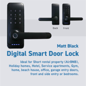 Digital Smart Door Lock – Matt Black