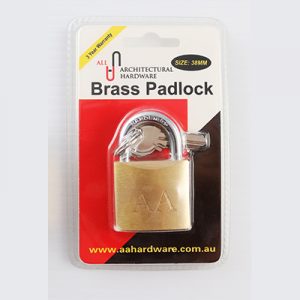 38MM Solid Brass Padlock - Key Different With 3 Keys