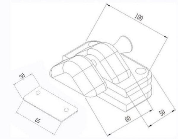 GLASS TO SIDE PULL GATE LATCH #316 SS - Image 2