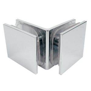 Brass Glass Panel - Glass to Glass 90 degrees
