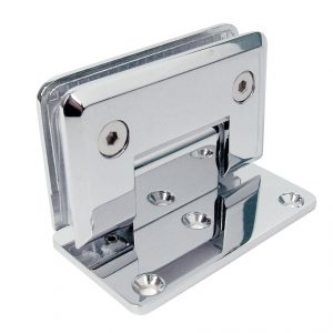 Brass Glass Hinges - L SHape Glass to Wall 90 degrees