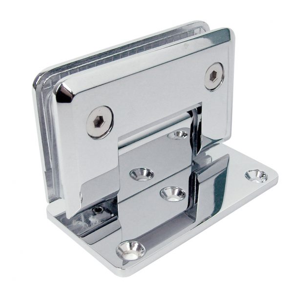 Brass Glass Hinges - L SHape Glass to Wall 90 degrees