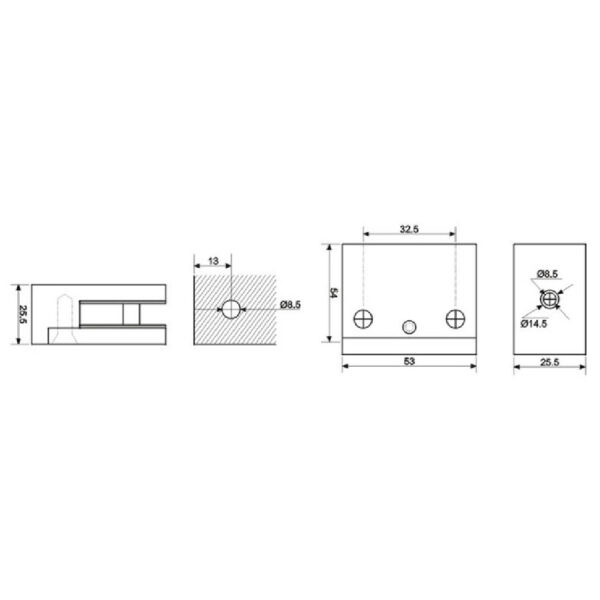 Glass Fittings 304 Grade Stainless Steel – GB56FB - Image 2