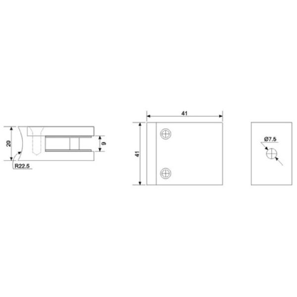 Glass Fittings 304 Grade Stainless Steel – GB59CB - Image 2