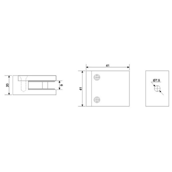 Glass Fittings 304 Grade Stainless Steel – GB59FB - Image 2