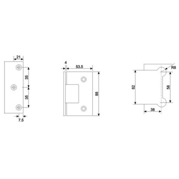 Glass Fittings 304 Grade Stainless Steel - GGT90 - Image 2