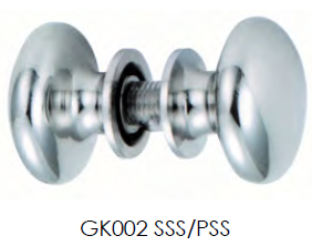 304 Stainless Steel Glass Bathroom Knobs - 002