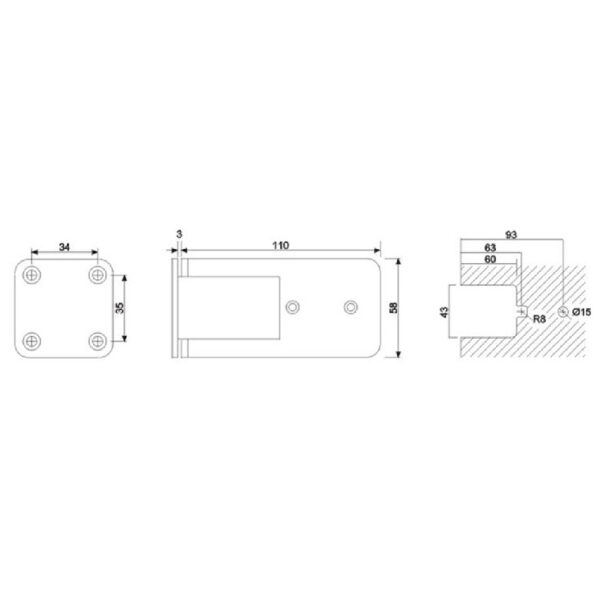 Glass Fittings 304 Grade Stainless Steel - GWL90 - Image 2