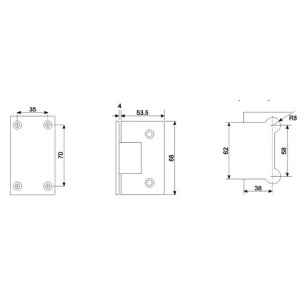 Glass Fittings 304 Grade Stainless Steel - GWT90 - Image 2