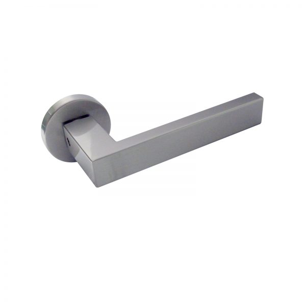 Vinco KAW JG Lever Handle/Round Rose/Satin Nickel / KAW-LV09 SN
