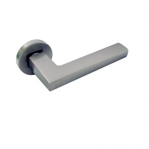 Vinco KAW FS Lever Handle/Round Rose/Satin Nickel / KAW-LV10 SN