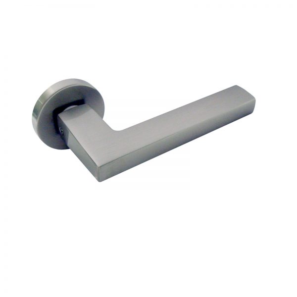 Vinco KAW FS Lever Handle/Round Rose/Satin Nickel / KAW-LV10 SN