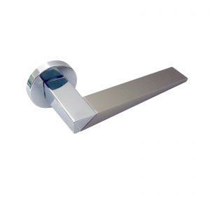 Vinco KAW FN Lever Handle/Round Rose/Chrome + Satin Nickel / KAW-LV13 CP/SN