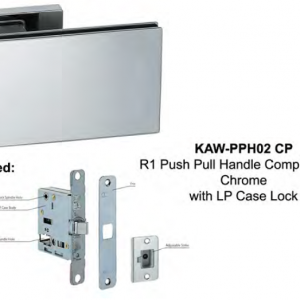 Vinco KAW R1 Push Pull Complete Set/Chrome with LP Case Lock /KAW-PPH02 CP