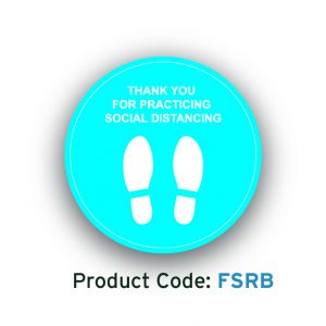 Social Distancing Floor Sticker-Round (Pack of 4 Sheets)