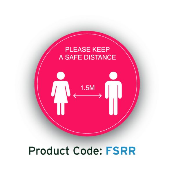Social Distancing Floor Sticker- Round (Pack of 4 Sheets)