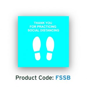 Social Distancing Floor Stickers-Square (Pack of 4 Sheets)