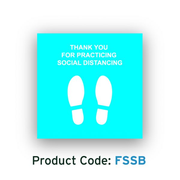 Social Distancing Floor Stickers-Square (Pack of 4 Sheets)