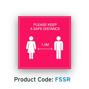 Social Distancing Floor Stickers-Square (Pack of 4 Sheets)