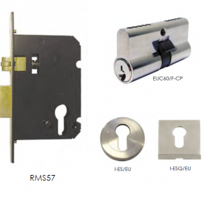 Roller Mortice Lock - Short Case with Double Cylinder & Escutcheon Kit