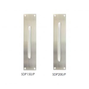 Stainless Steel D-Pulls on Plate