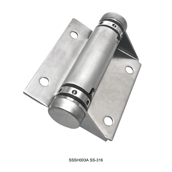 316 Stainless Steel Spring Hinges Glass to Square Post - Image 3
