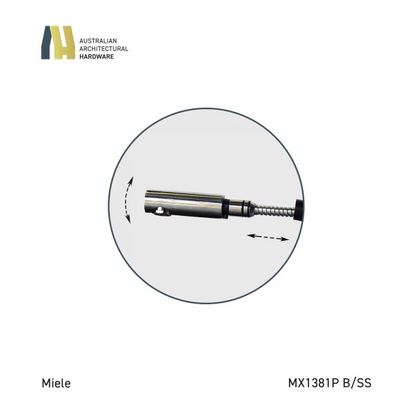 MIELE Round Top Pull Out Nozzle Mixer in Black - MX1381P B/SS - Image 3