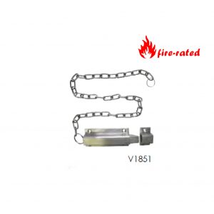 Fire-rated Chain Bolt with Keeper - Reversible Shoot