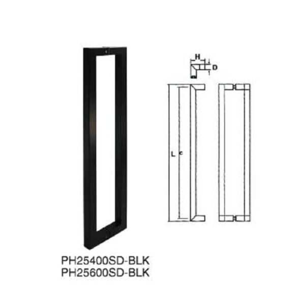 PH25400SD-BLK SD B/B PULL HANDLE - MATT BLK