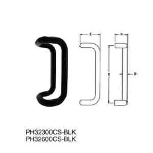 PH32300CS-BLK CS B/B PULL HANDLE - MATT BLK