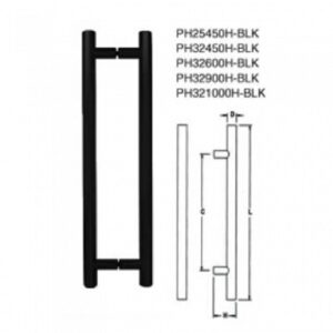 PH32450H – BLK H B/B PULL HANDLE - MATT BLK