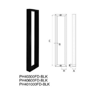PH40300FD-BLK FD B/B PULL HANDLE - MATT BLK