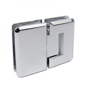 Brass Glass Hinges - Glass to Glass 180 degrees- M Cutting (BSH180-CP-M)